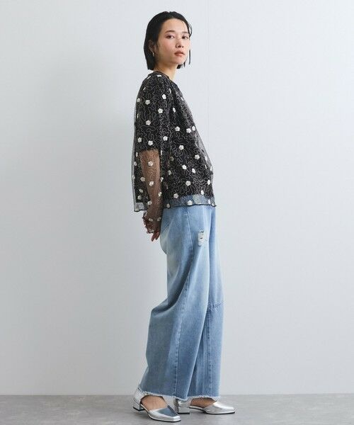 VICKY / ビッキー カットソー | フラワー刺繍メッシュアンサンブル≪手洗い可能≫ | 詳細12