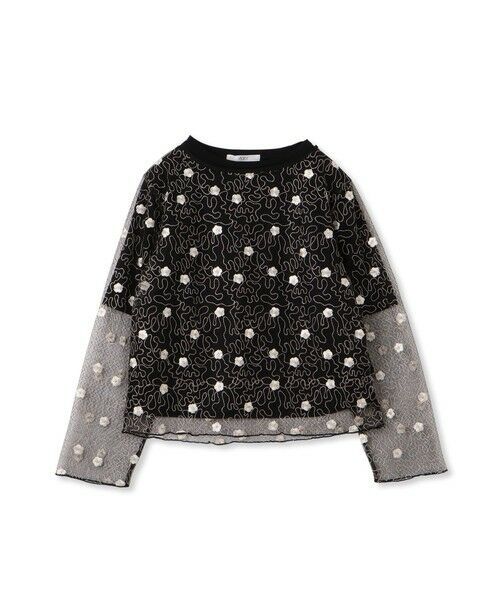 VICKY / ビッキー カットソー | フラワー刺繍メッシュアンサンブル≪手洗い可能≫ | 詳細14