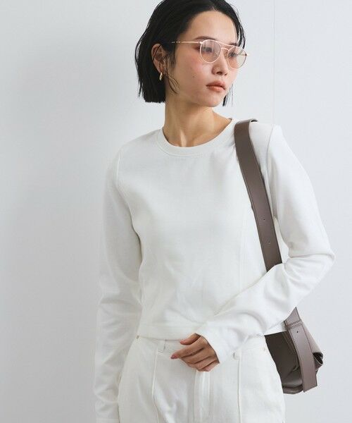 VICKY/ビッキー デザイン切替カットプルオーバー≪洗濯機で洗える≫ オフホワイト M VICKY/ビッキー デザイン切替カットプルオーバー≪洗濯機で洗える≫ オフホワイト M
