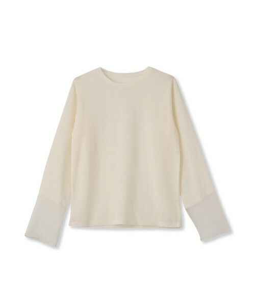 VICKY/ビッキー 袖シアーカットソートップス≪手洗い可能≫ オフホワイト M VICKY/ビッキー 袖シアーカットソートップス≪手洗い可能≫ オフホワイト M