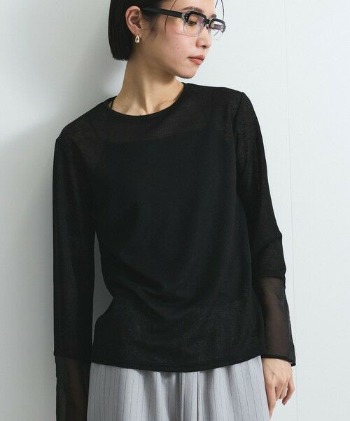 VICKY / ビッキー カットソー | 袖シアーカットソートップス≪手洗い可能≫ | 詳細2