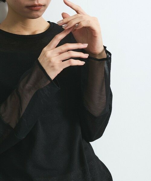 VICKY / ビッキー カットソー | 袖シアーカットソートップス≪手洗い可能≫ | 詳細3