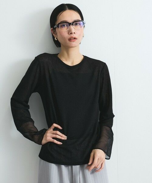 VICKY / ビッキー カットソー | 袖シアーカットソートップス≪手洗い可能≫ | 詳細4