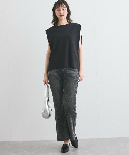 VICKY / ビッキー デニムパンツ | ケミカルデニムフレアパンツ≪洗濯機で洗える≫ | 詳細5