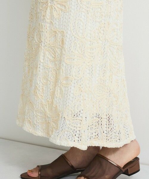 VICKY / ビッキー ミニ・ひざ丈スカート | コードエンブロイダリーIラインスカート | 詳細1