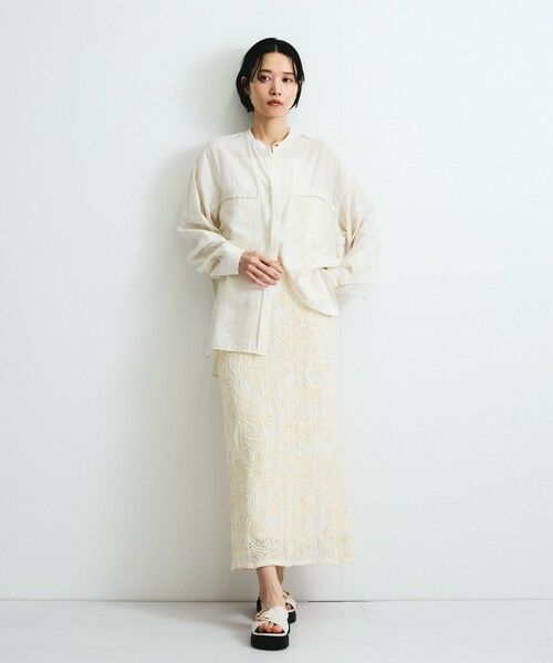 VICKY / ビッキー ミニ・ひざ丈スカート | コードエンブロイダリーIラインスカート | 詳細4