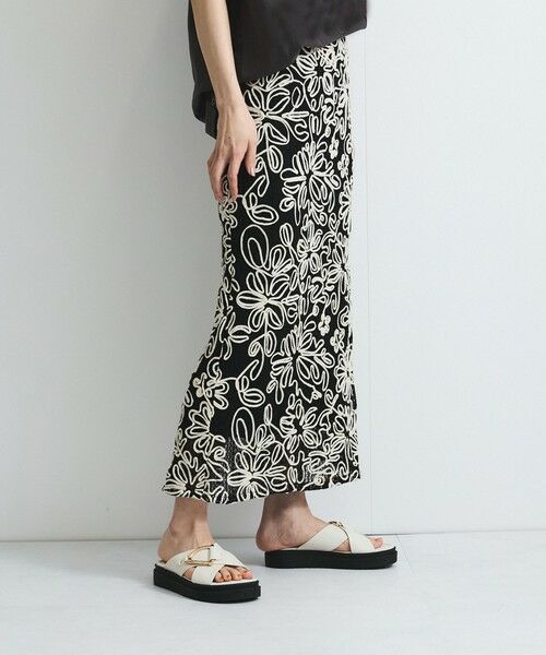 VICKY / ビッキー ミニ・ひざ丈スカート | コードエンブロイダリーIラインスカート | 詳細5