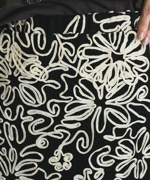 VICKY / ビッキー ミニ・ひざ丈スカート | コードエンブロイダリーIラインスカート | 詳細8