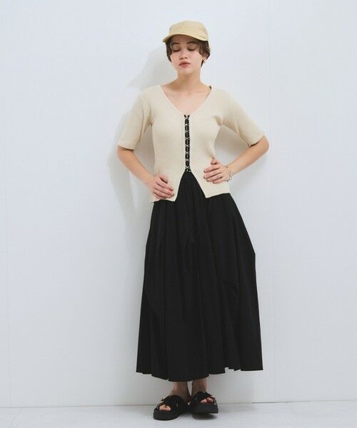 VICKY / ビッキー カーディガン・ボレロ | モチモチリブニットホックカーディガン≪手洗い可能≫ | 詳細3