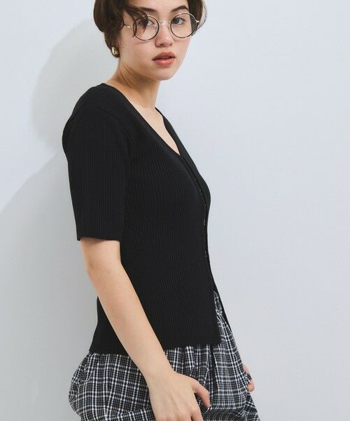 VICKY / ビッキー カーディガン・ボレロ | モチモチリブニットホックカーディガン≪手洗い可能≫ | 詳細16