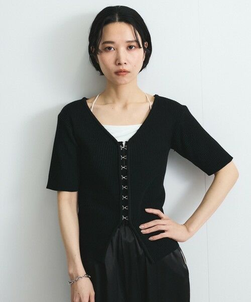 VICKY / ビッキー カーディガン・ボレロ | モチモチリブニットホックカーディガン≪手洗い可能≫ | 詳細18