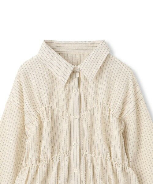 VICKY / ビッキー シャツ・ブラウス | ストライプシャーリングシャツ≪手洗い可能≫ | 詳細6