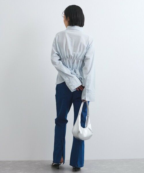 VICKY / ビッキー シャツ・ブラウス | ストライプシャーリングシャツ≪手洗い可能≫ | 詳細13