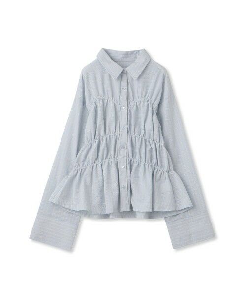VICKY / ビッキー シャツ・ブラウス | ストライプシャーリングシャツ≪手洗い可能≫ | 詳細14