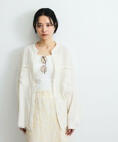 VICKY / ビッキー シャツ・ブラウス | レーヨンヴィンテージバンドカラーシャツ≪手洗い可能≫