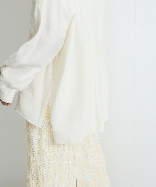 VICKY / ビッキー シャツ・ブラウス | レーヨンヴィンテージバンドカラーシャツ≪手洗い可能≫ | 詳細6