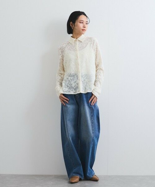 VICKY / ビッキー シャツ・ブラウス | ニットレースシャツブラウス≪手洗い可能≫ | 詳細3
