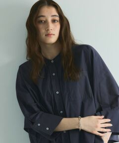 VICKY / ビッキー シャツ・ブラウス | ノーカラーダブルカフスブラウス≪洗濯機で洗える≫