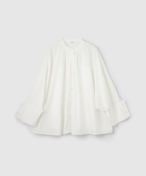 VICKY / ビッキー シャツ・ブラウス | ノーカラーダブルカフスブラウス≪洗濯機で洗える≫ | 詳細4
