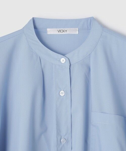 VICKY / ビッキー シャツ・ブラウス | ノーカラーダブルカフスブラウス≪洗濯機で洗える≫ | 詳細15