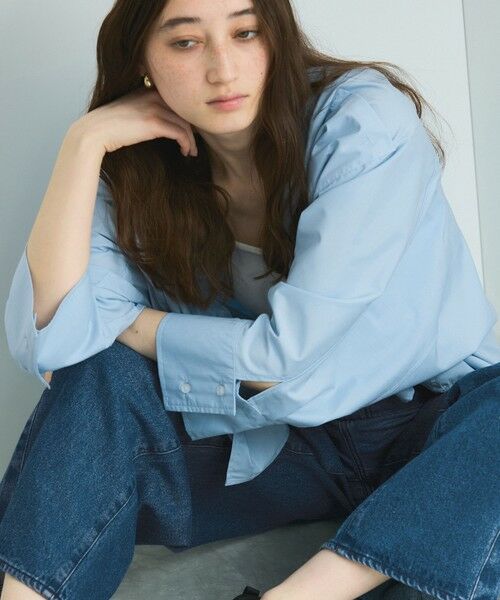 VICKY / ビッキー シャツ・ブラウス | ノーカラーダブルカフスブラウス≪洗濯機で洗える≫ | 詳細8