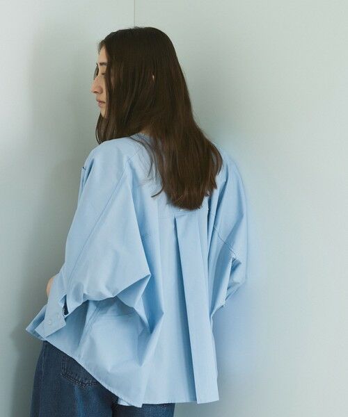 VICKY / ビッキー シャツ・ブラウス | ノーカラーダブルカフスブラウス≪洗濯機で洗える≫ | 詳細10