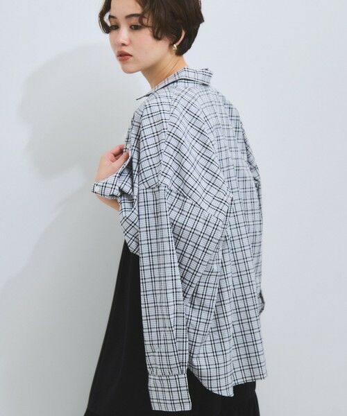 VICKY / ビッキー シャツ・ブラウス | スリットスリーブチェックシャツブラウス≪手洗い可能≫ | 詳細2
