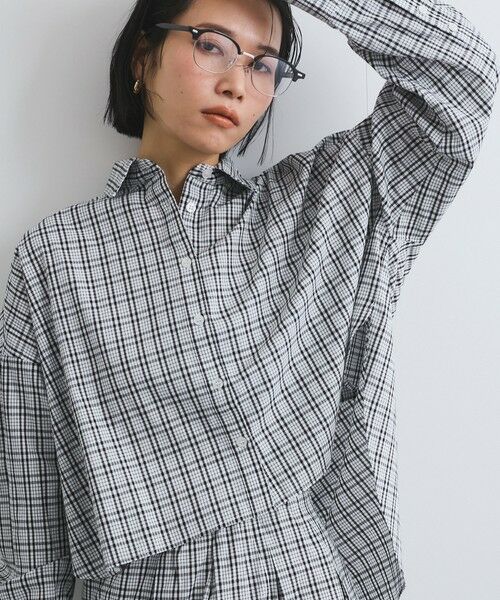 VICKY / ビッキー シャツ・ブラウス | スリットスリーブチェックシャツブラウス≪手洗い可能≫ | 詳細7