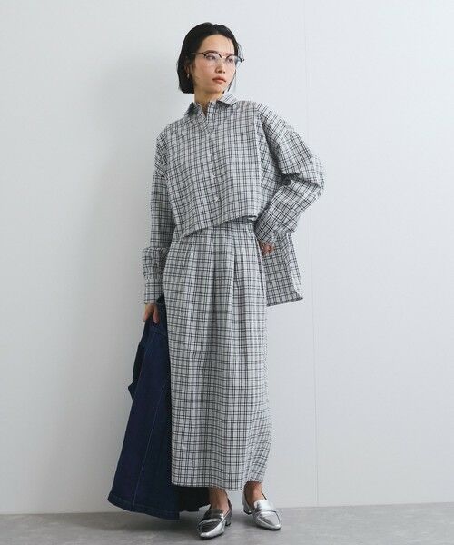 VICKY / ビッキー シャツ・ブラウス | スリットスリーブチェックシャツブラウス≪手洗い可能≫ | 詳細8