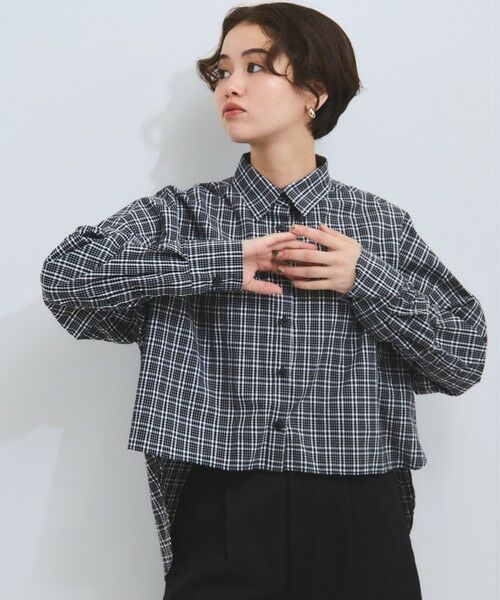VICKY / ビッキー シャツ・ブラウス | スリットスリーブチェックシャツブラウス≪手洗い可能≫ | 詳細20