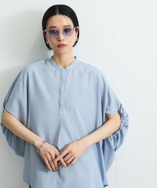 VICKY / ビッキー シャツ・ブラウス | タンブラーブッチャーブラウス≪セットアップ対応/手洗い可能≫ | 詳細1