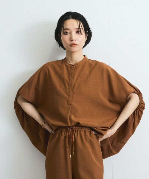 VICKY / ビッキー シャツ・ブラウス | タンブラーブッチャーブラウス≪セットアップ対応/手洗い可能≫ | 詳細4