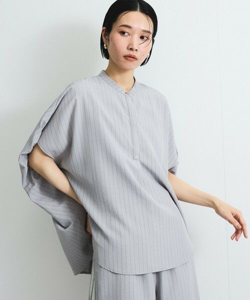 VICKY/ビッキー タンブラーブッチャーブラウス≪セットアップ対応/手洗い可能≫ グレー系その他 M VICKY/ビッキー タンブラーブッチャーブラウス≪セットアップ対応/手洗い可能≫ グレー系その他 M