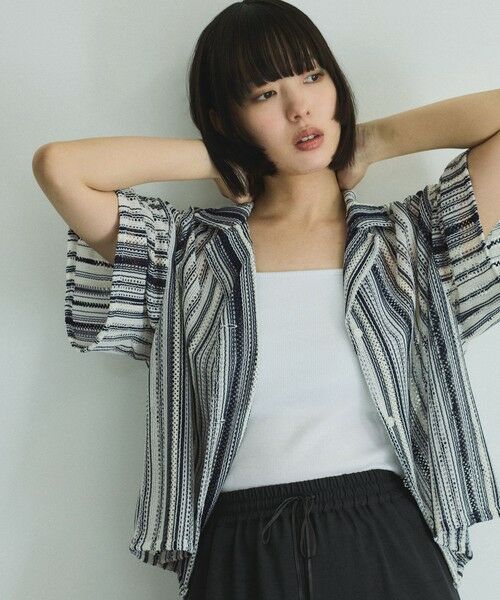 VICKY / ビッキー シャツ・ブラウス | グラデーションストライプシャツ≪手洗い可能≫ | 詳細1