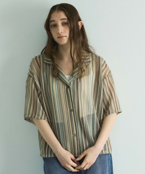 VICKY / ビッキー シャツ・ブラウス | グラデーションストライプシャツ≪手洗い可能≫ | 詳細9