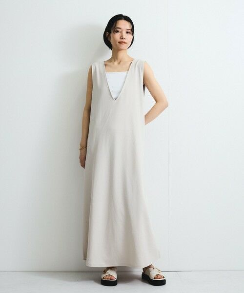 VICKY / ビッキー ロング・マキシ丈ワンピース | 前後2WAYリボンジャンパースカート≪手洗い可能≫ | 詳細1