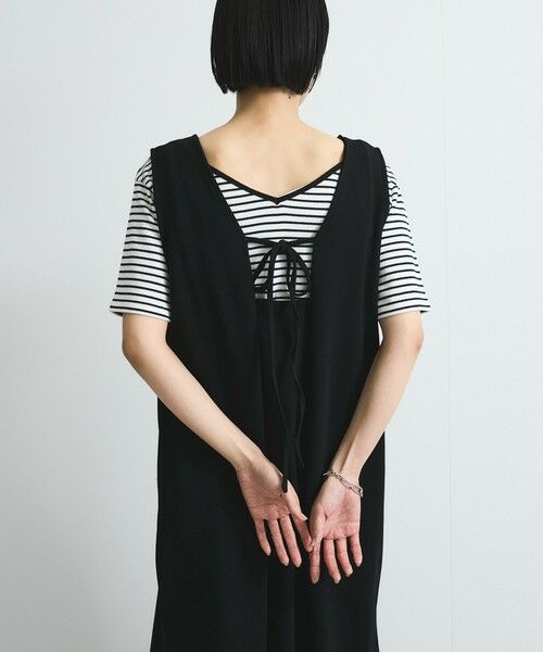 VICKY / ビッキー ロング・マキシ丈ワンピース | 前後2WAYリボンジャンパースカート≪手洗い可能≫ | 詳細16