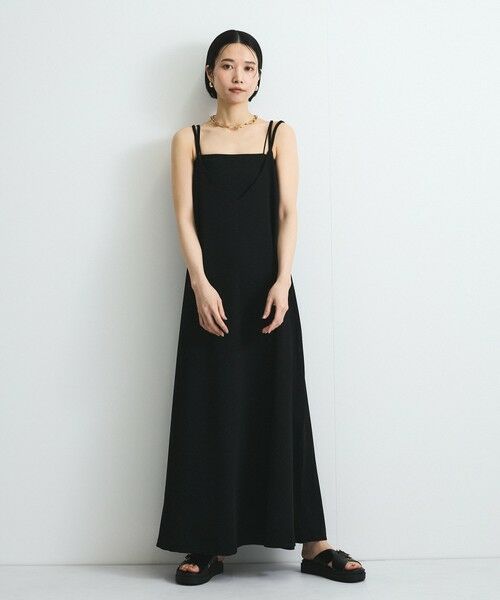 VICKY/ビッキー カットジョーゼットキャミワンピース≪手洗い可能≫ ブラック M VICKY/ビッキー カットジョーゼットキャミワンピース≪手洗い可能≫ ブラック M
