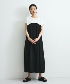 VICKY / ビッキー ロング・マキシ丈ワンピース | ドッキングタックワンピース≪手洗い可能≫