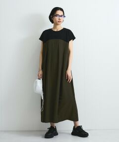 VICKY / ビッキー ロング・マキシ丈ワンピース | ドッキングタックワンピース≪手洗い可能≫