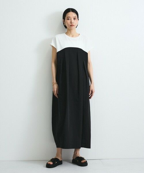 VICKY / ビッキー ロング・マキシ丈ワンピース | ドッキングタックワンピース≪手洗い可能≫ | 詳細1