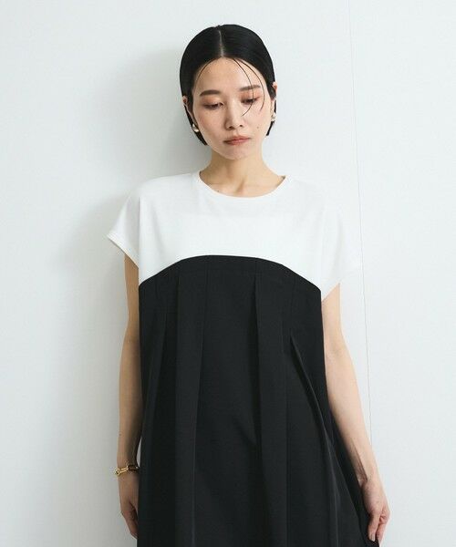 VICKY / ビッキー ロング・マキシ丈ワンピース | ドッキングタックワンピース≪手洗い可能≫ | 詳細4