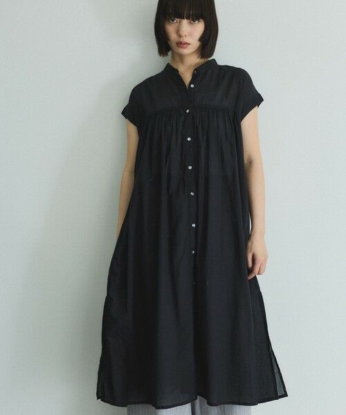 VICKY / ビッキー ロング・マキシ丈ワンピース | ボイルフレンチスリーブシャツワンピース≪手洗い可能≫ | 詳細10