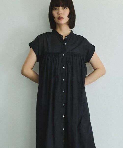 VICKY / ビッキー ロング・マキシ丈ワンピース | ボイルフレンチスリーブシャツワンピース≪手洗い可能≫ | 詳細11