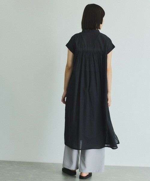 VICKY / ビッキー ロング・マキシ丈ワンピース | ボイルフレンチスリーブシャツワンピース≪手洗い可能≫ | 詳細13