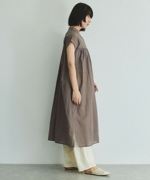 VICKY / ビッキー ロング・マキシ丈ワンピース | ボイルフレンチスリーブシャツワンピース≪手洗い可能≫ | 詳細18