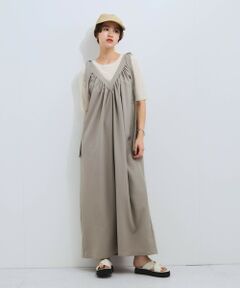 肩リボンギャザーワンピース≪手洗い可能≫