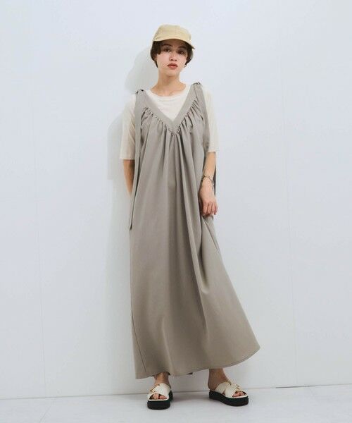 VICKY / ビッキー ロング・マキシ丈ワンピース | 肩リボンギャザーワンピース≪手洗い可能≫ | 詳細14
