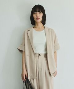 VICKY / ビッキー テーラードジャケット | タンブラーオックスハーフスリーブジャケット≪手洗い可能≫