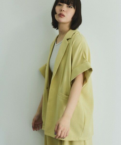 VICKY / ビッキー テーラードジャケット | タンブラーオックスハーフスリーブジャケット≪手洗い可能≫ | 詳細1